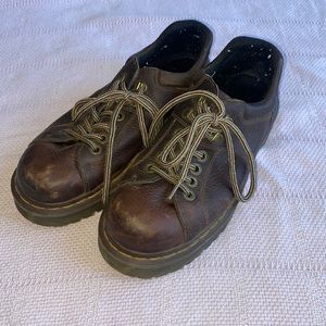 Vintage Platform Doc Martens Brown Leather